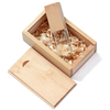 Wooden Crystal USB Flash Drive 2GB 4GB 8GB 16GB 32GB Wood Acrylic USB Sticks Good Eco-Friendly Promo Gifts